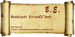 Bodisch Erzsébet névjegykártya